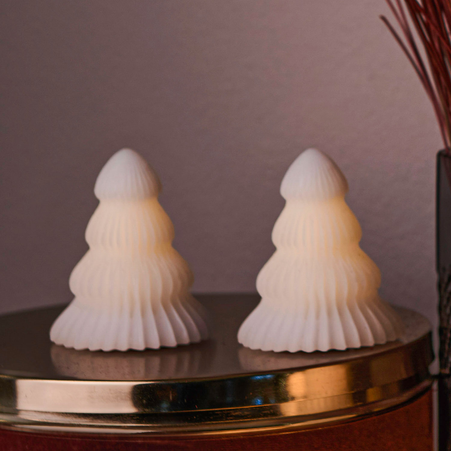 Sirius - Claire Tree mini, 2 stk set, H7cm, White