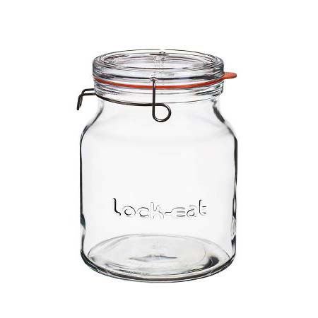 Luigi Bormioli Lock Eat Sylteglas med patentlåg buttet Dia 14,5 x 19 cm 2 liter Klar 