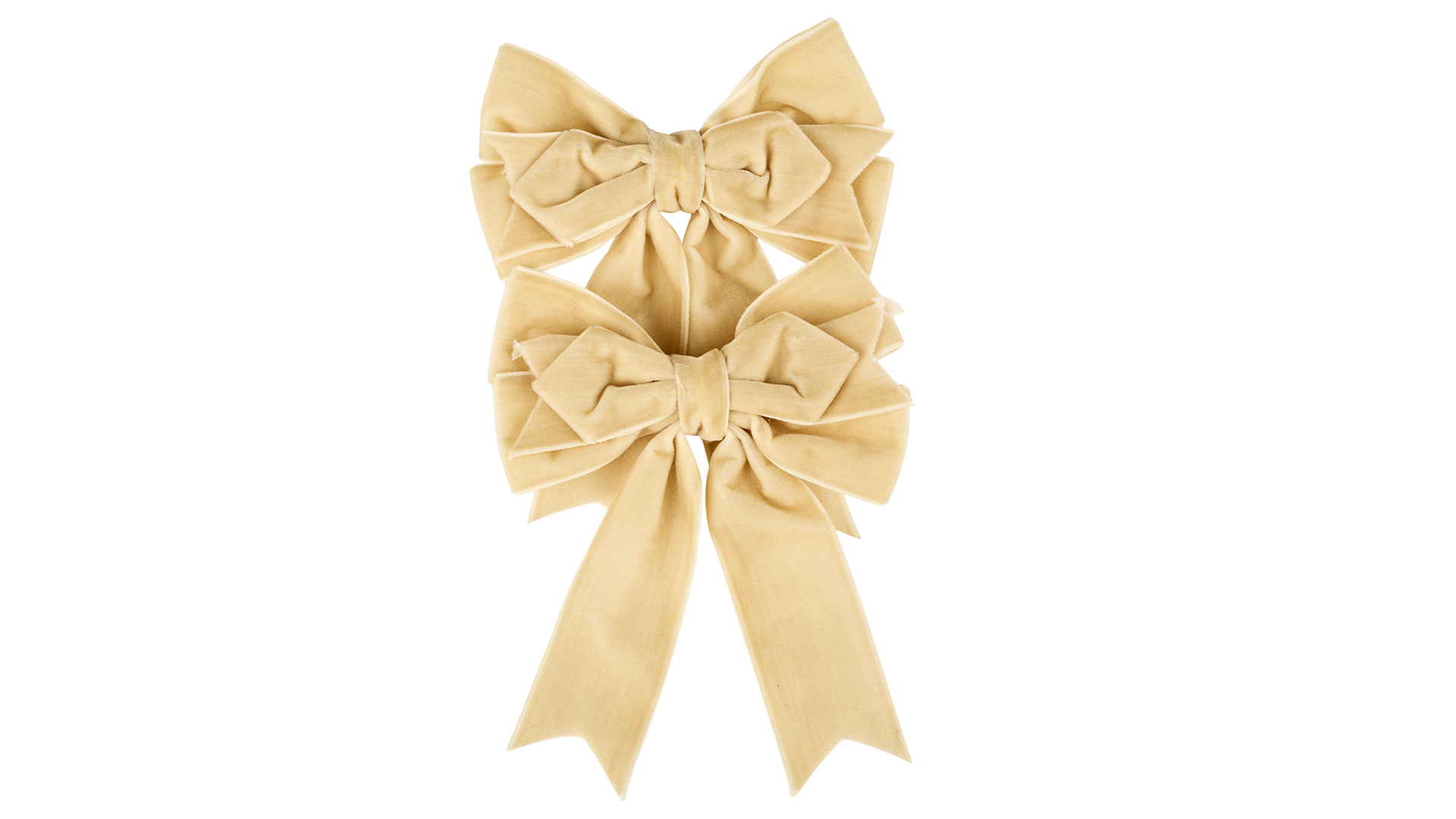 2Have - Sløjfe Velour 2 pak 15 cm Champagne