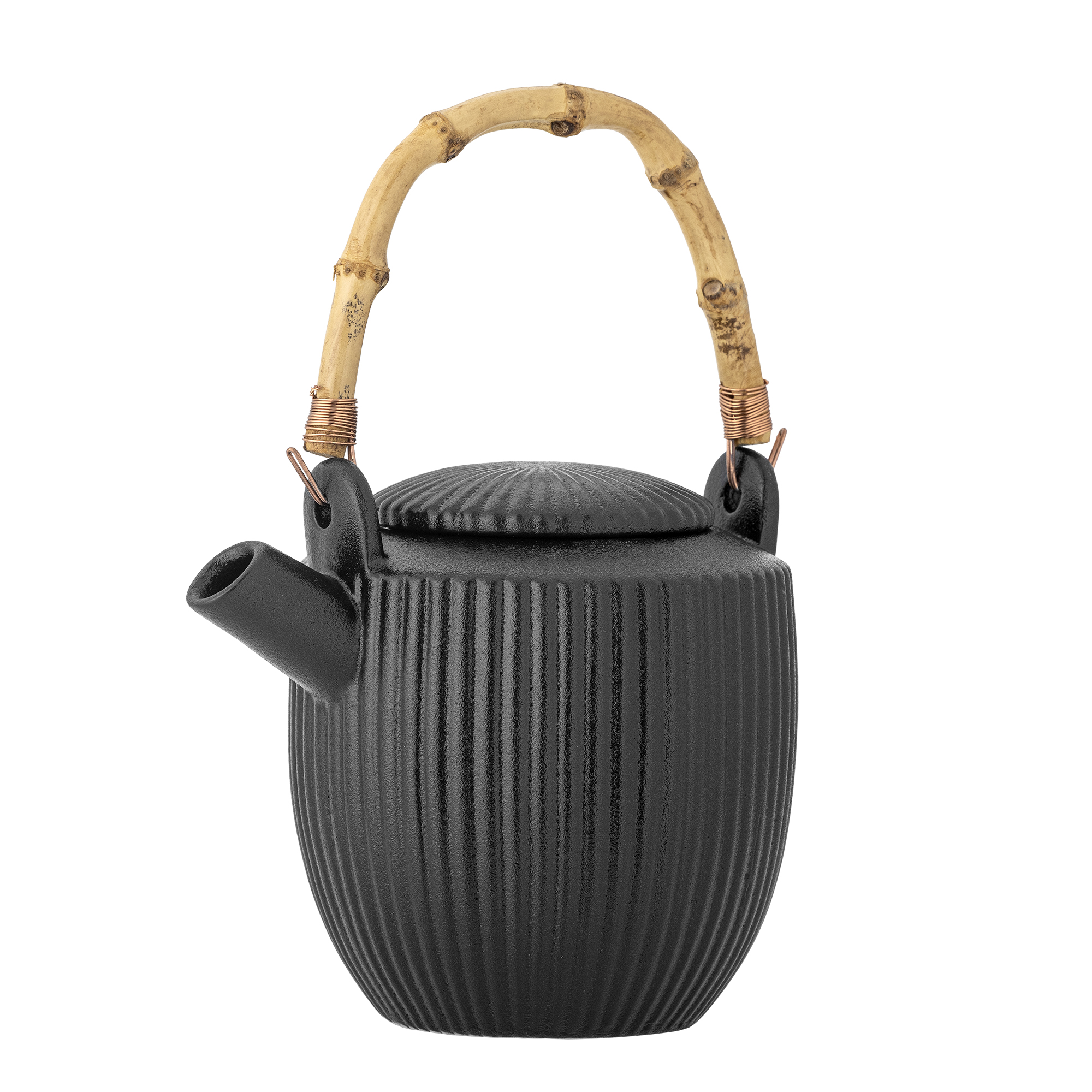 Bloomingville - Neri Tekande, Sort, Stentøj, D13xH24 cm billede