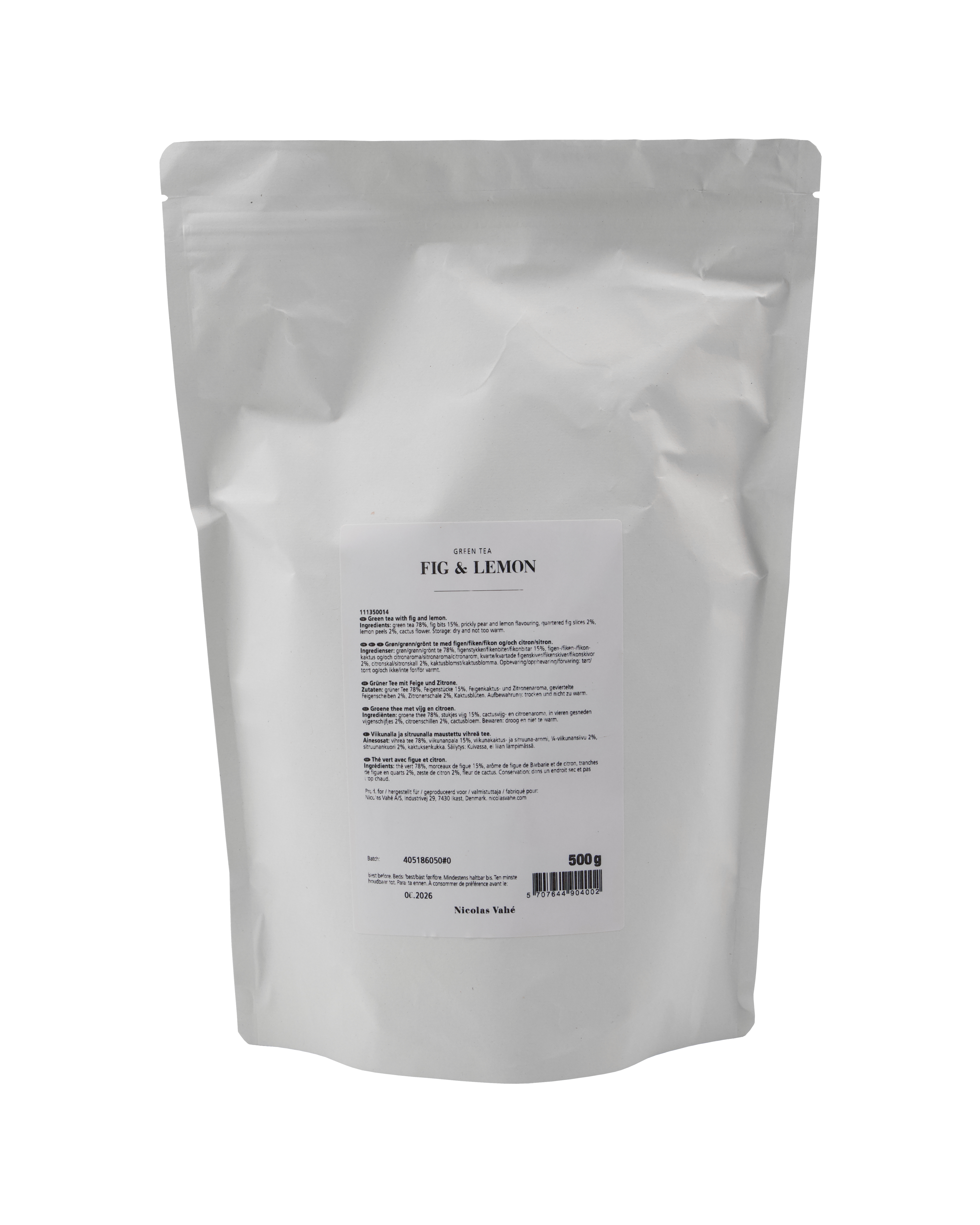 Nicolas Vahé - Green Tea, Fig & lemon, 500 g