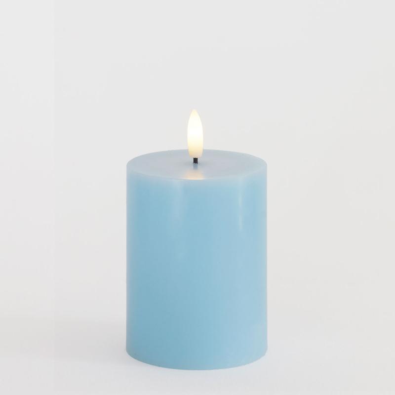 Sirius - Sille Bloklys Ø7,5x10 cm, Himmelblå