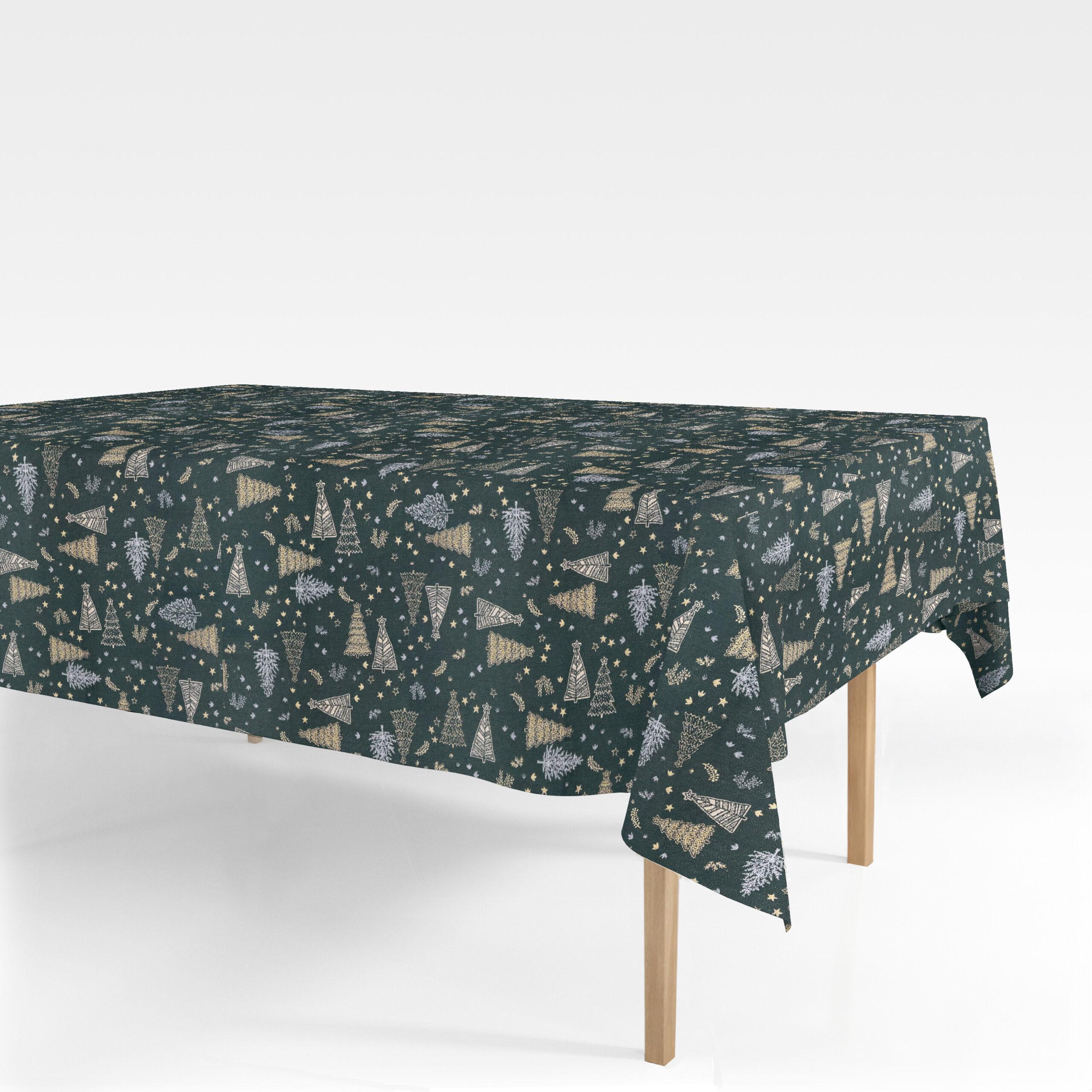 Engholm Textiles - Akryldug med Antiskrid - Rotterdam Grøn JUL 140 cm - i metermål
