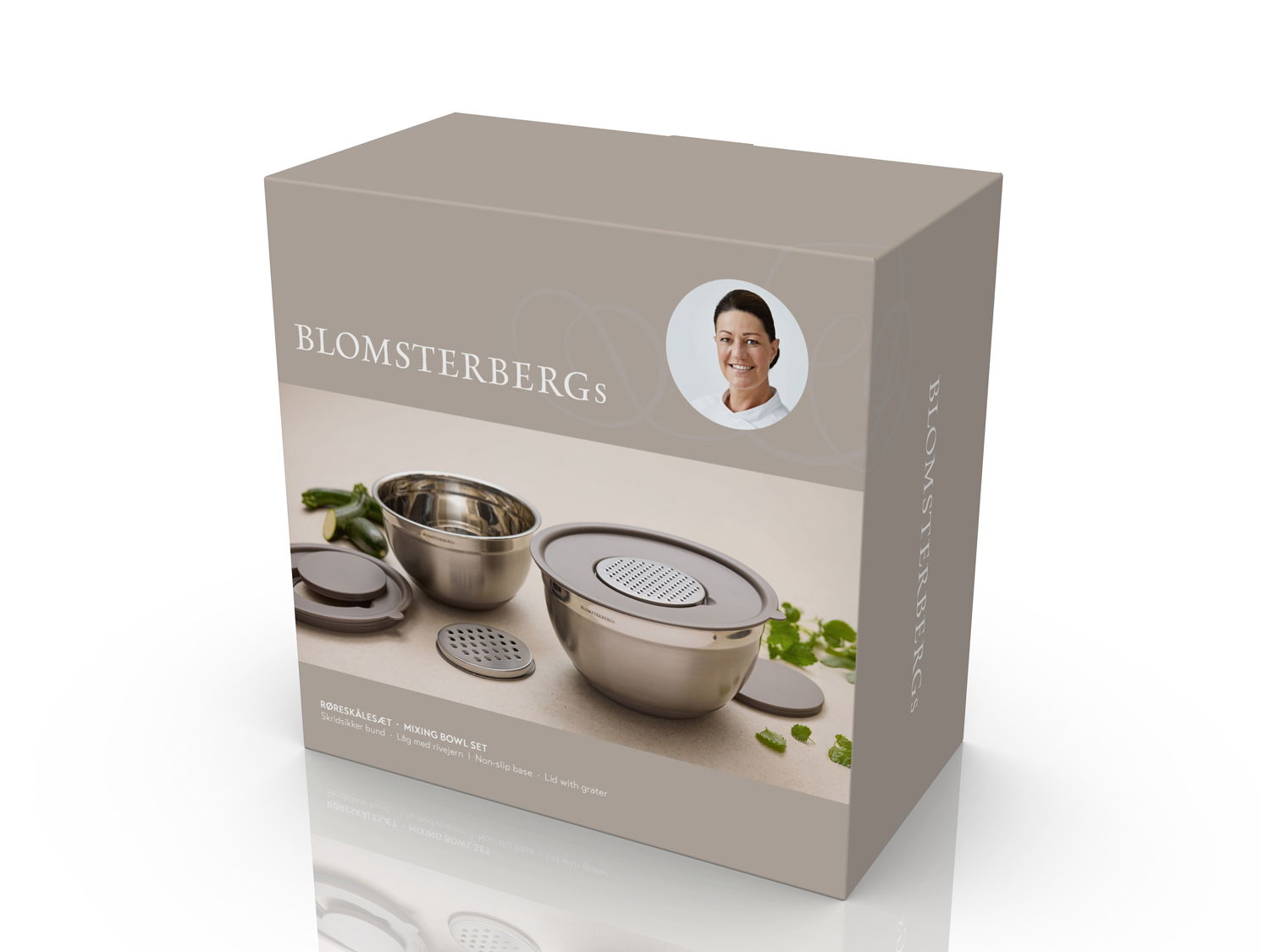 Blomsterberg Røreskåle 8 dele 3 + 5 liter, Latte