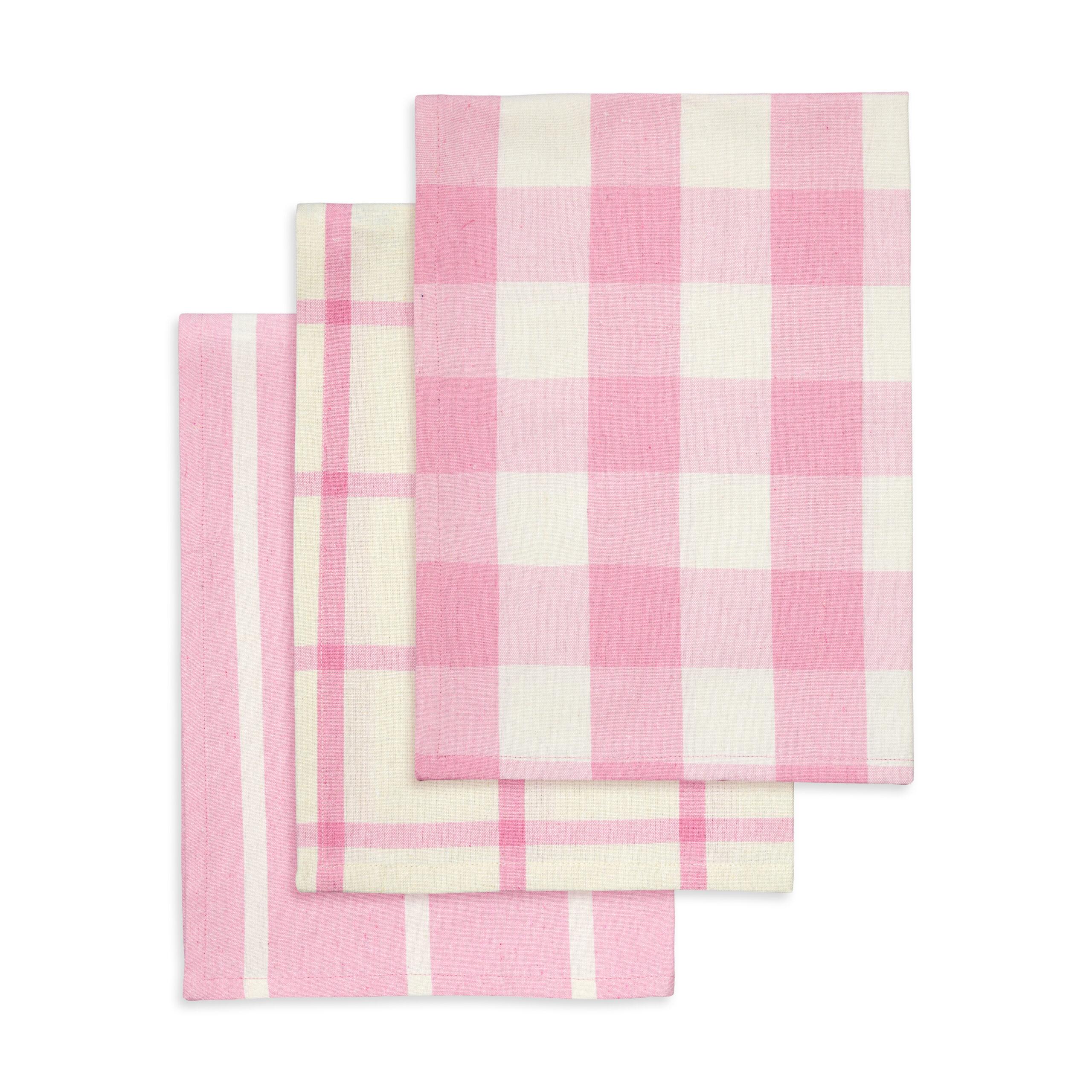 Engholm Textiles - Viskestykke Recycle 50X70 cm, 3 stk, Poppy Pink