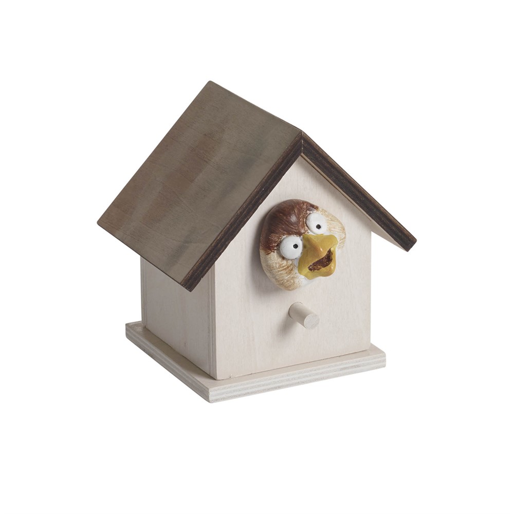 Nääsgränsgården - Walldecoration Falcon Flax, white H.9,5cm