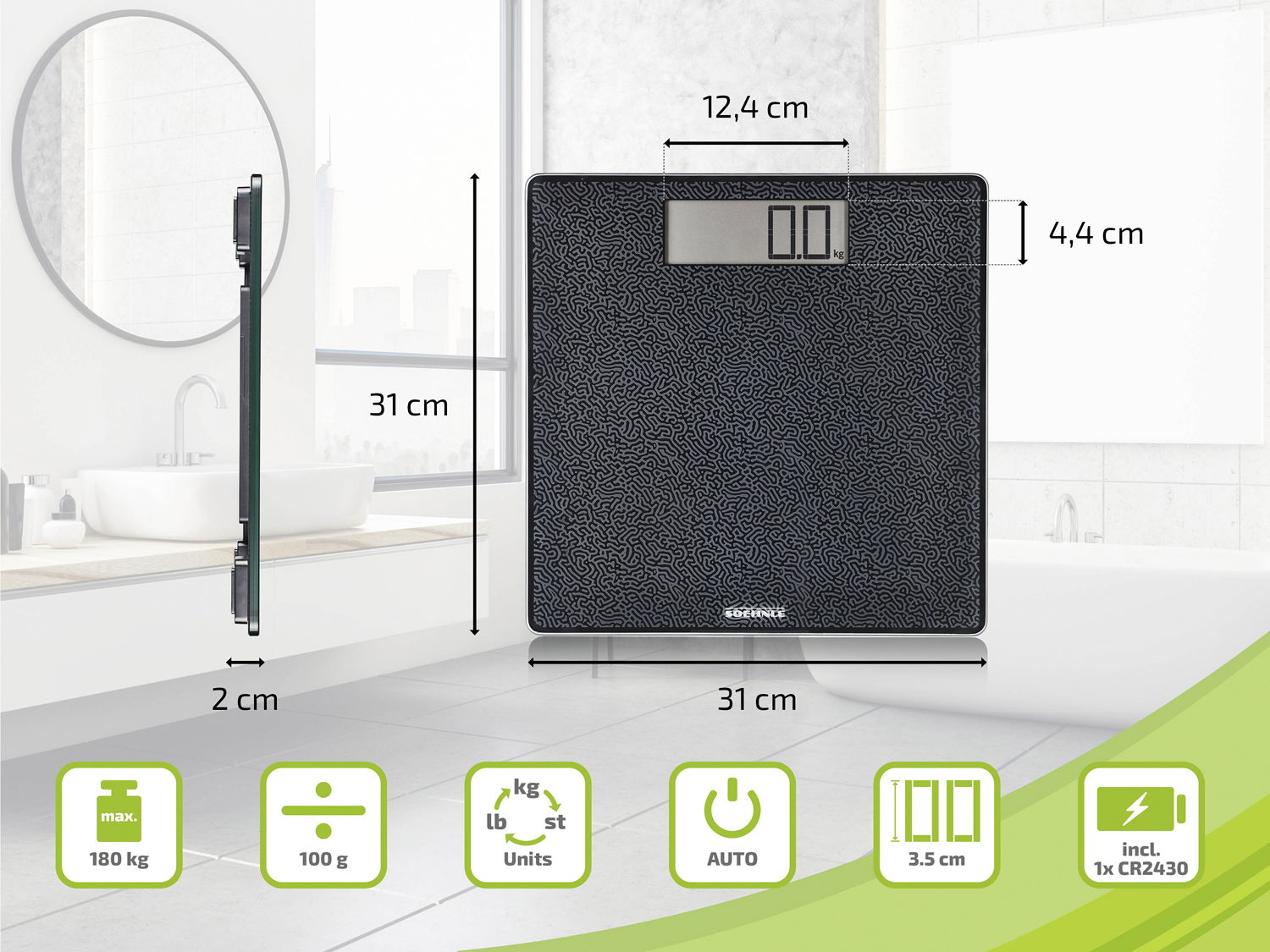 Personvægt Style Sense Comfort Coral Sort