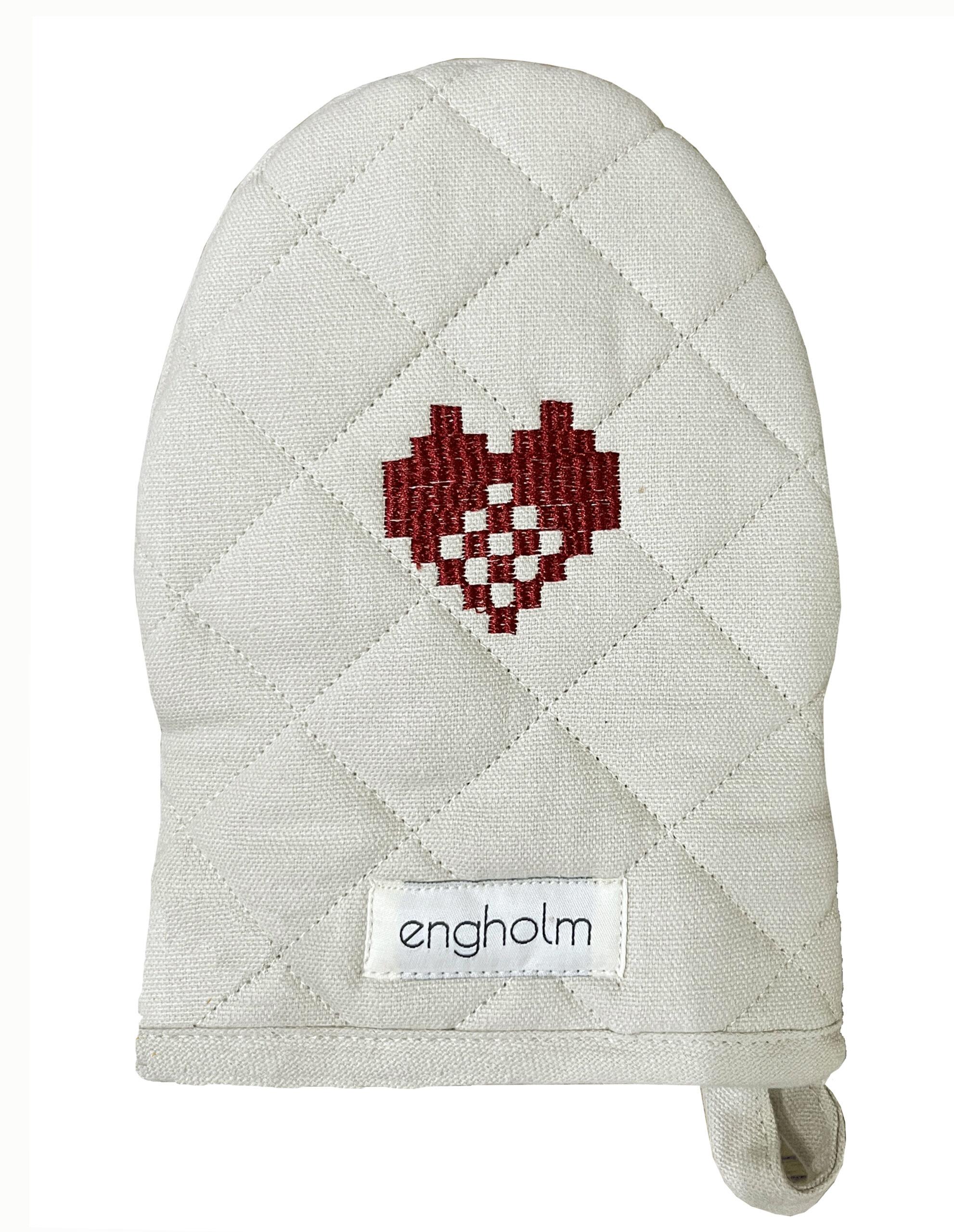 Engholm Textiles - Broderet Minihandske, Julia, Rød