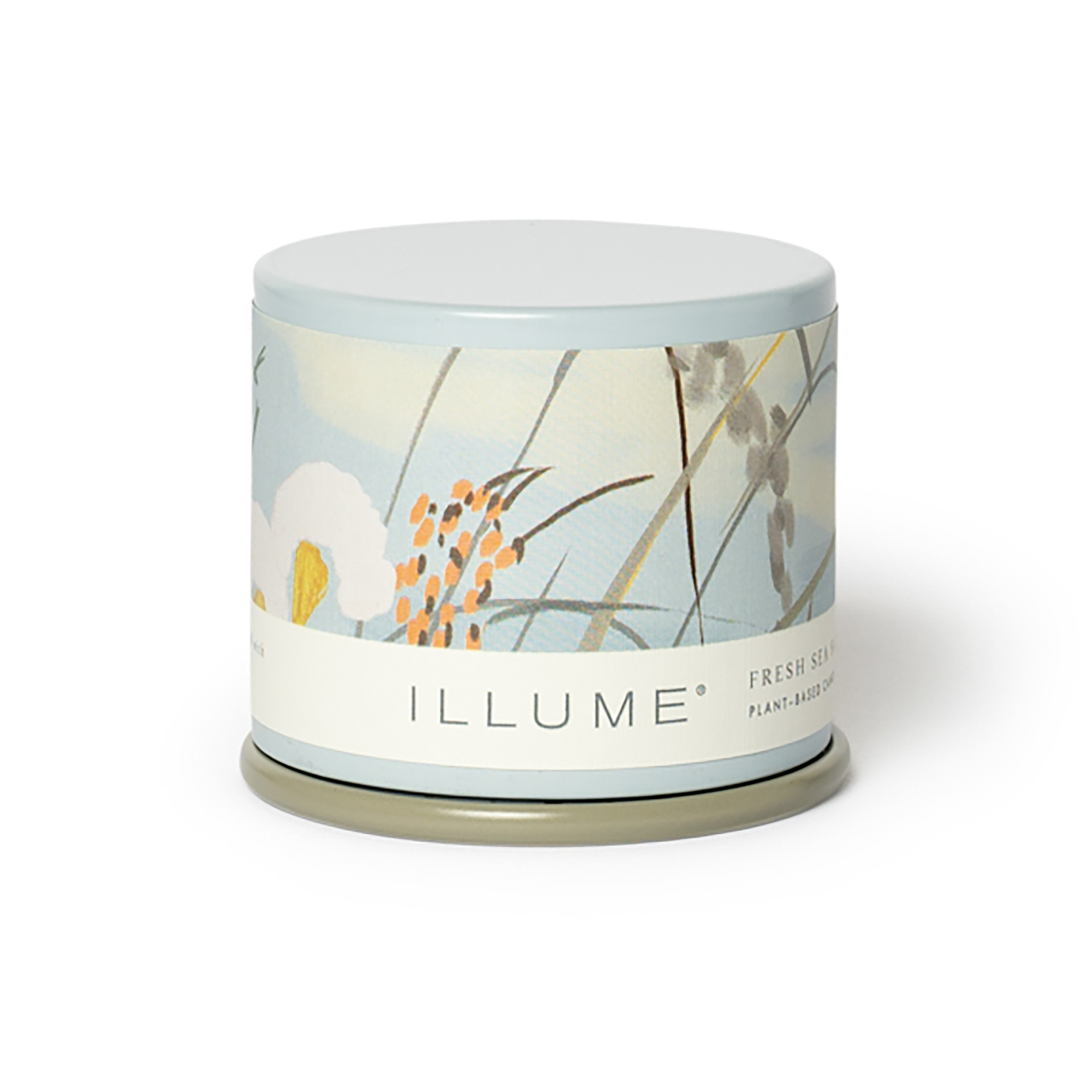 Bloomingville - Fresh Sea Salt Demi Vanity Tin Duftlys, Grøn,, 85 G. - 20 Hours - D6,5xH5,7 cm