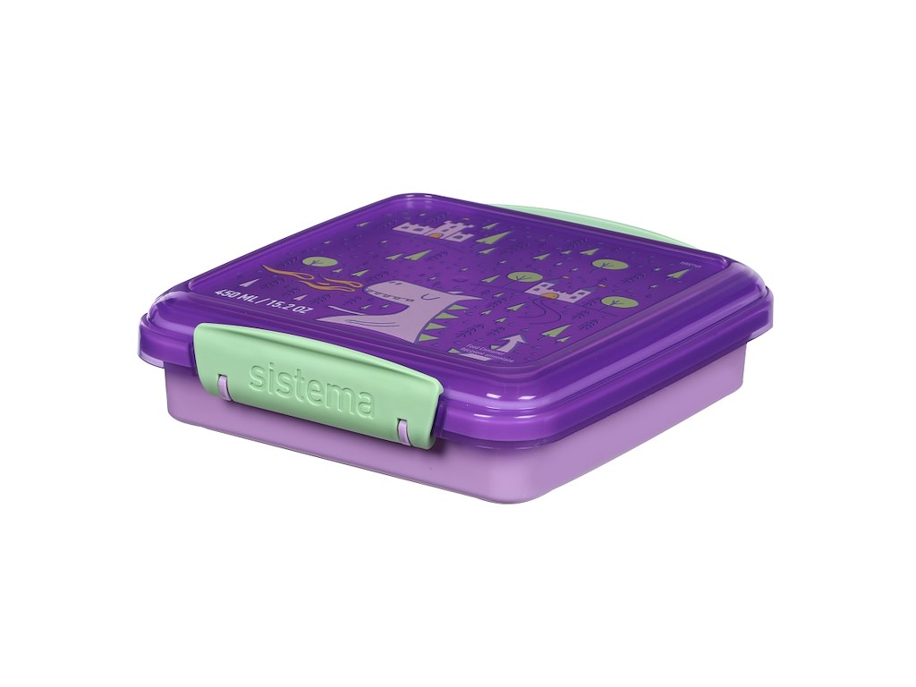 Sistema - Sandwich Box 450ml, Kids, Lilla