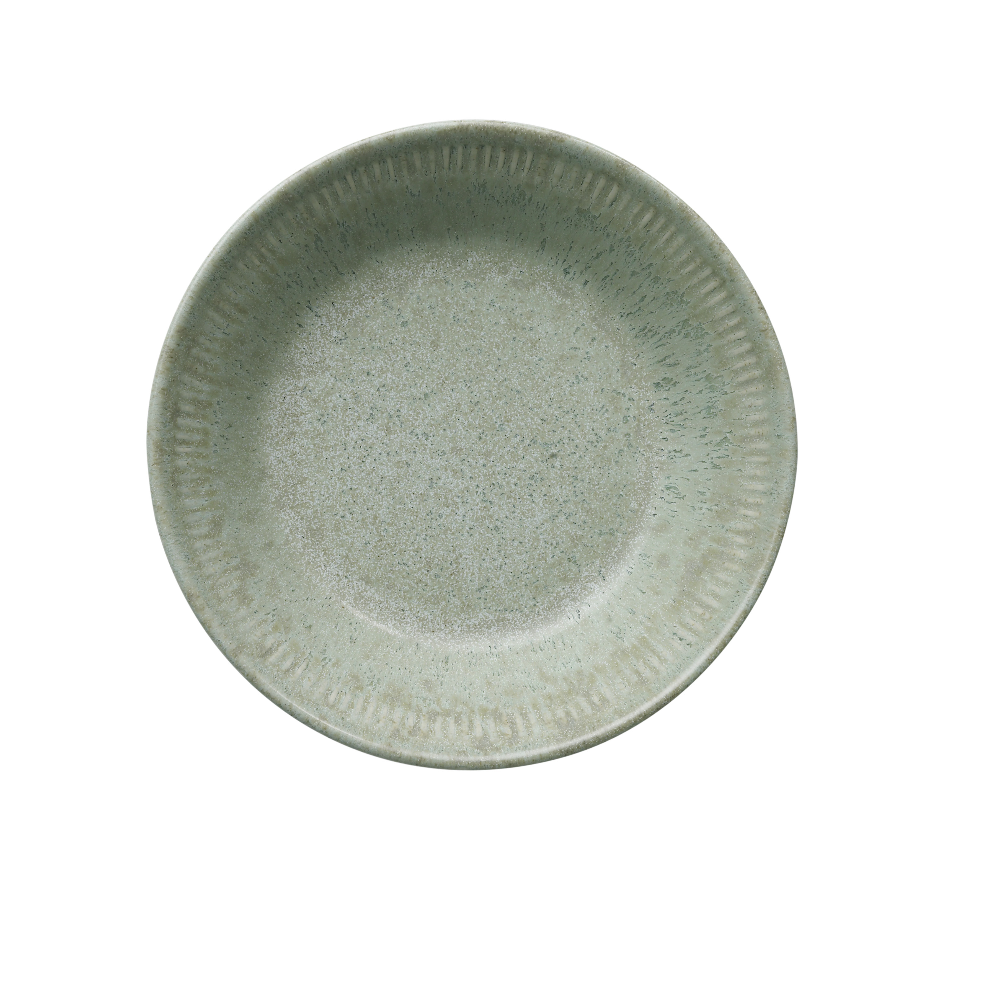 Knabstrup, dyb tallerken, olivengrøn, Ø 14,5 cm