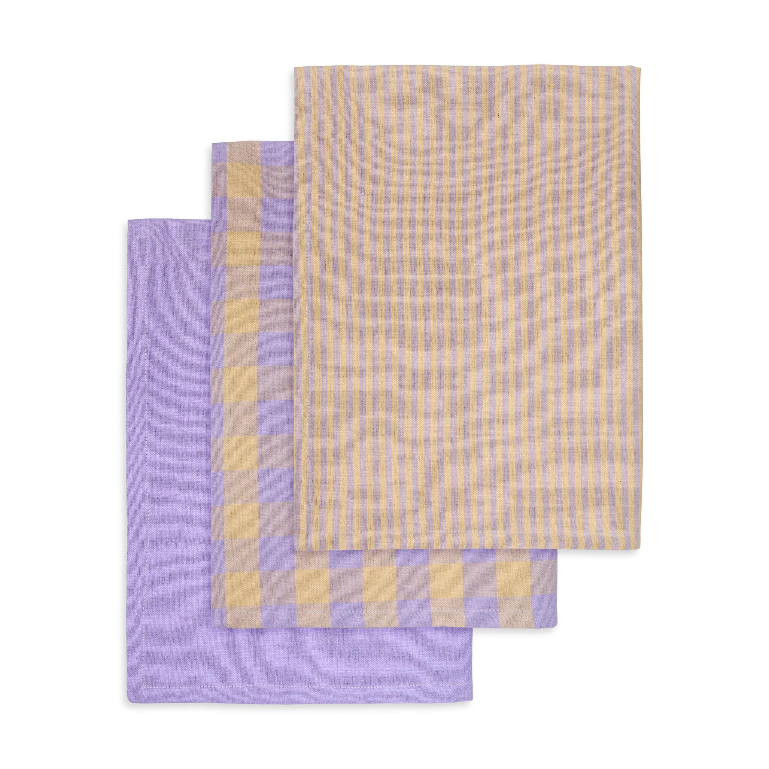 Engholm Textiles - Viskestykke 3-Pack Recycle 50X70 Cm Lavender, Lavender