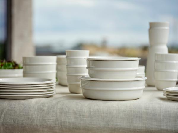 Zone Pastaskål Eau 0,9 liter 20 cm Offwhite Porcelæn