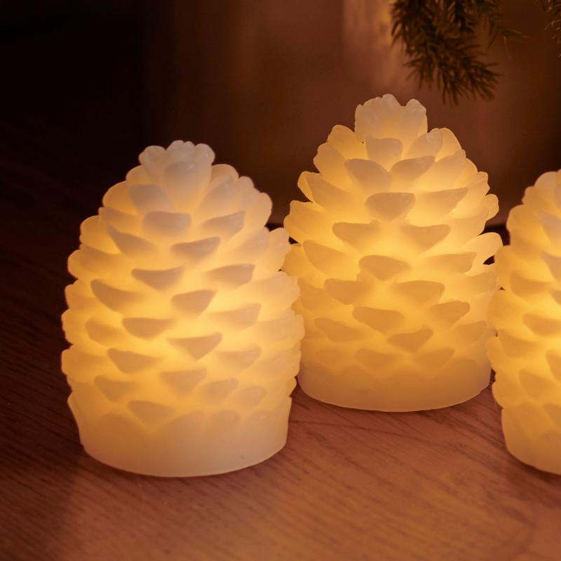 Sirius - Clara Kogle Mini 2 stk, Hvid, H7,5 cm