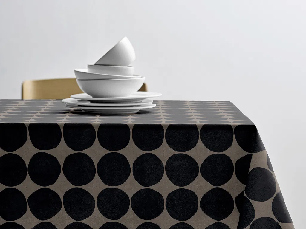 Södahl - Akryldug med antislip Bubbles Taupe - i metermål