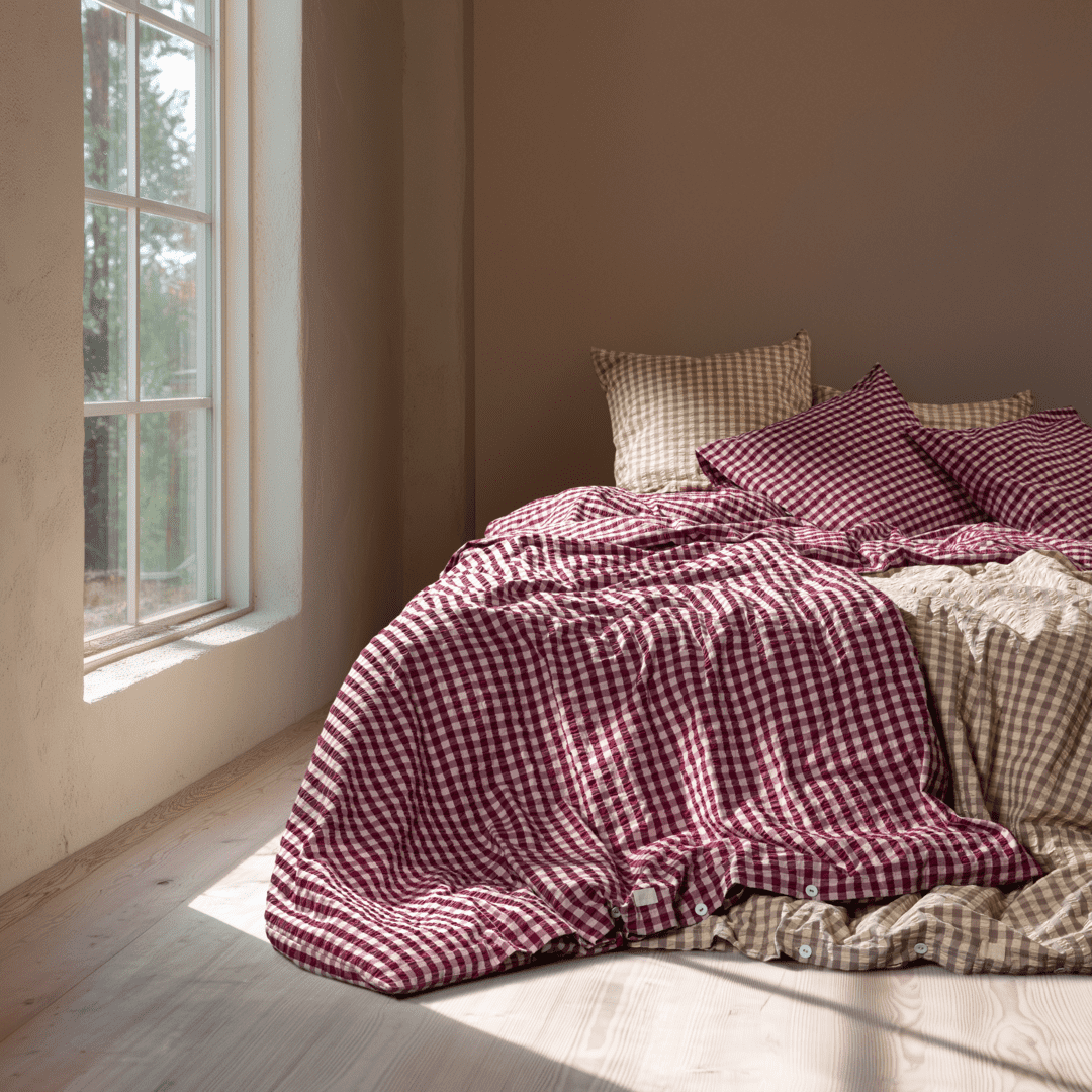 Bæk & Bølge Sengetøj 140x200 cm blomme/rosa *