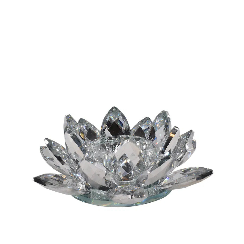 Lotusstage med spejleffekt, klar, H5/D12 cm