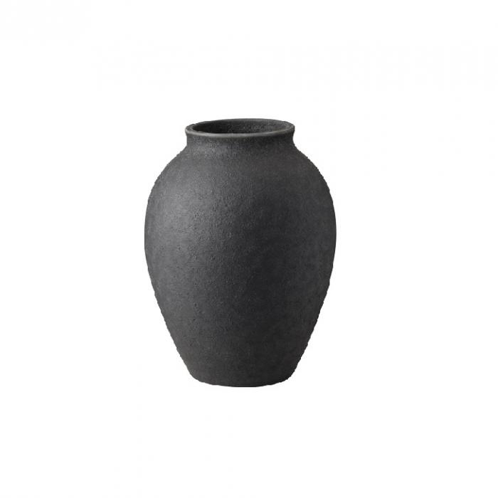 Knabstrup, vase, sort, 12,5 cm