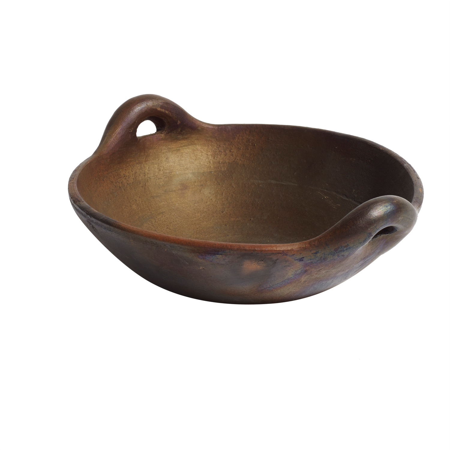 Hazel Skål m. Håndtag L - Brun/Sort, Ø24xH9 cm - Terrakotta - Brun/Sort