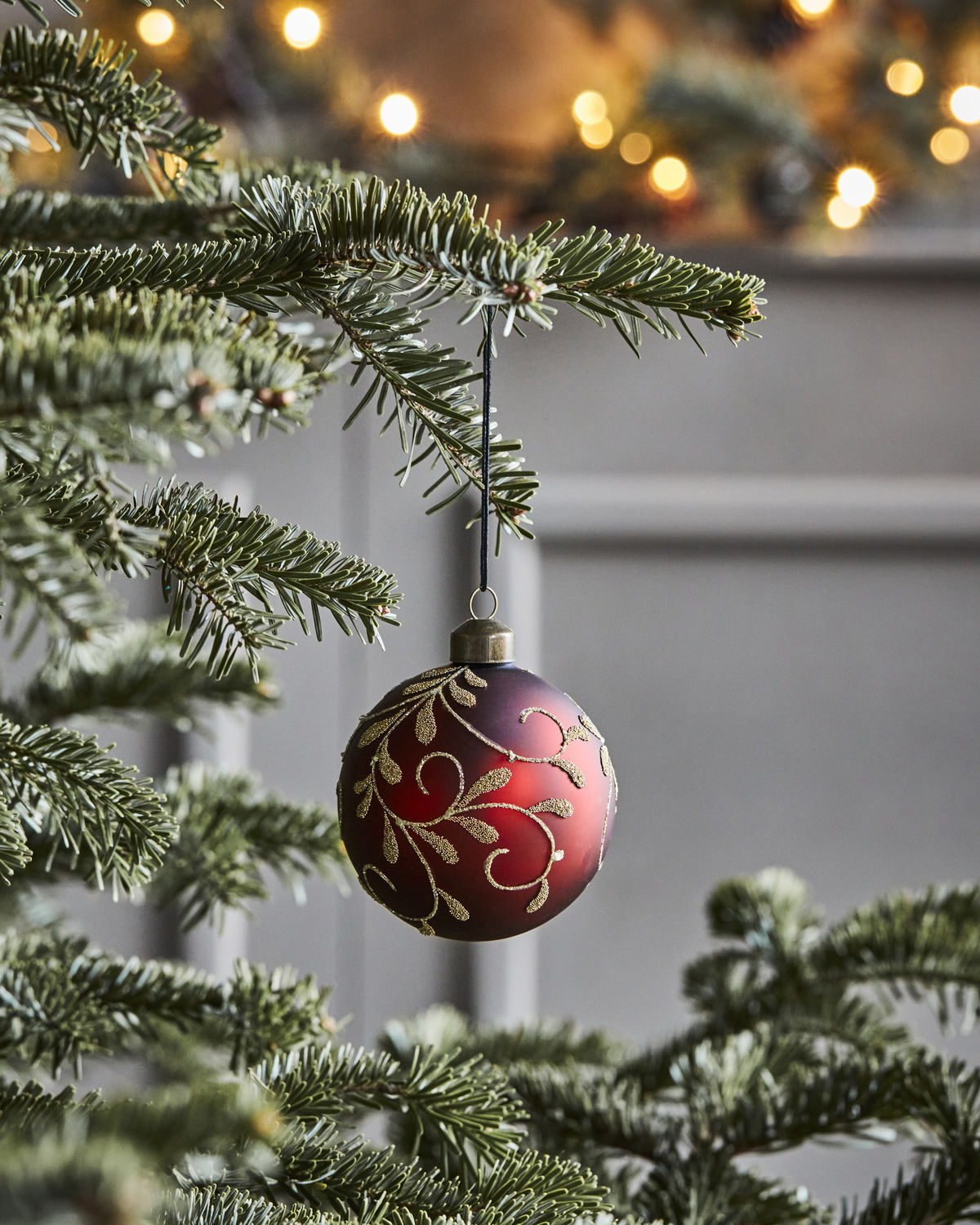 Julepynt, Flori, Rød 4 stk
