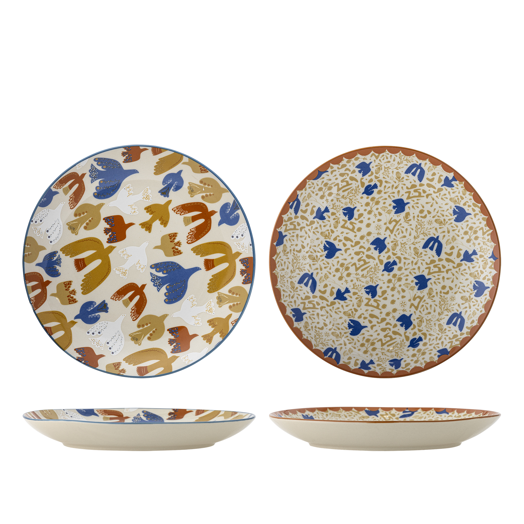 Bloomingville - Anniversary Tallerken, Multifarvet, Stentøj, D25xH4 cm, Set of 2