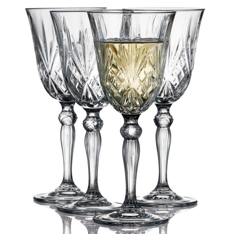 Lyngby Glas Melodia Hvidvin, 4 stk. Lyngby Glas Melodia Hvidvin, 4 stk.