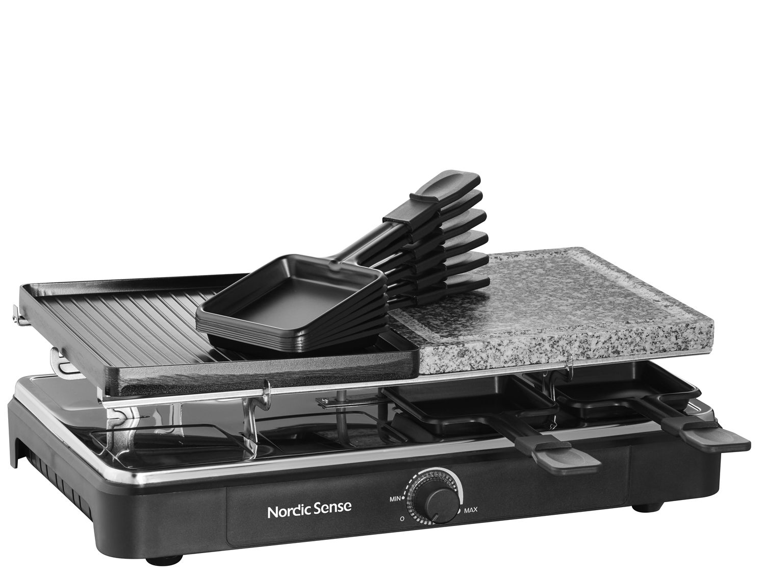 Nordic Sense - Raclette 8 pers. 1400 watt Sort
