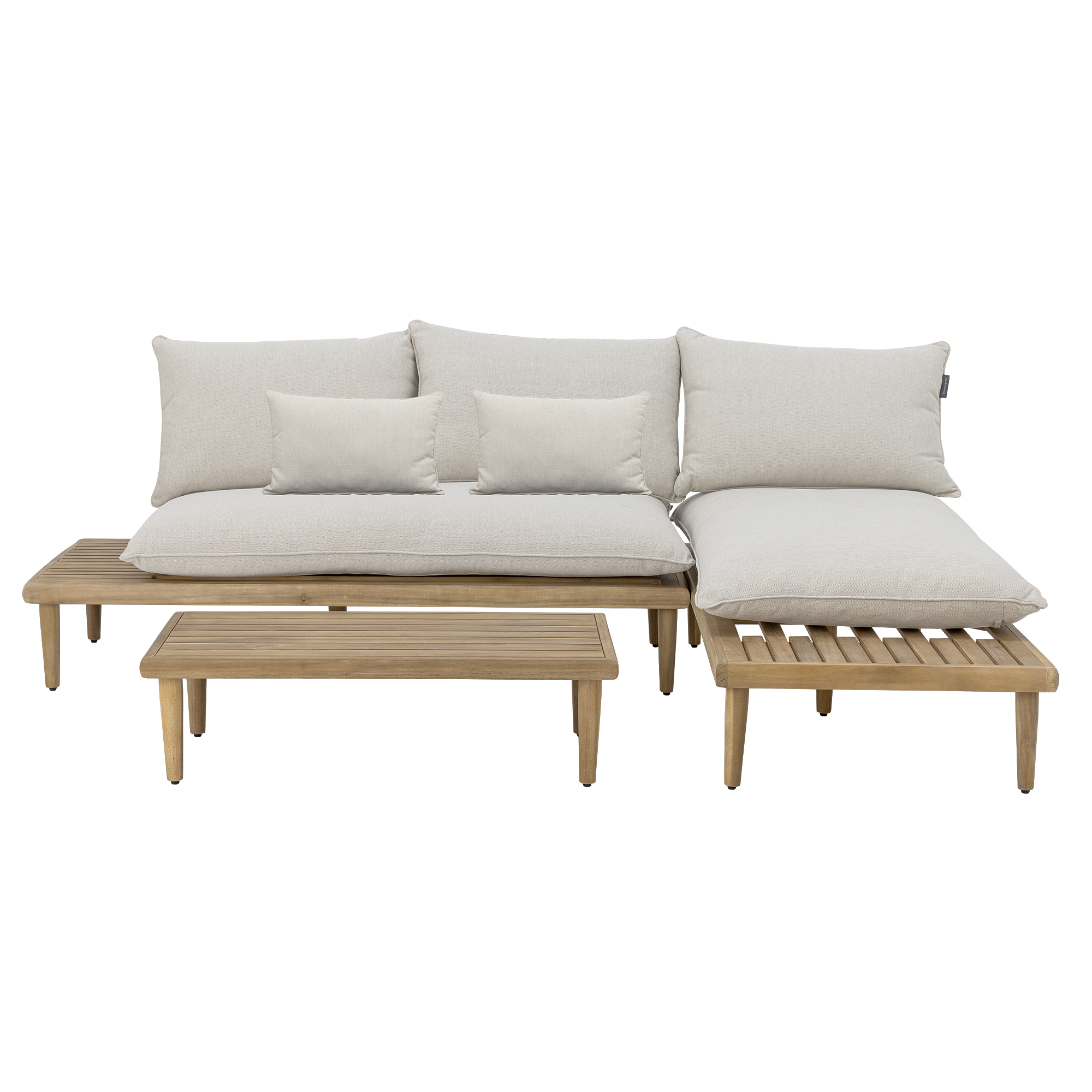 Bloomingville - Cesano Lounge sæt, Natur, FSC®100%, Acacia, T:L90xH25xW50/S:L149xH70xW65/C:L150xW65, Set of 3