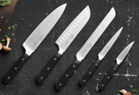 Lion Sabatier Knivblok med 5 knive, sort