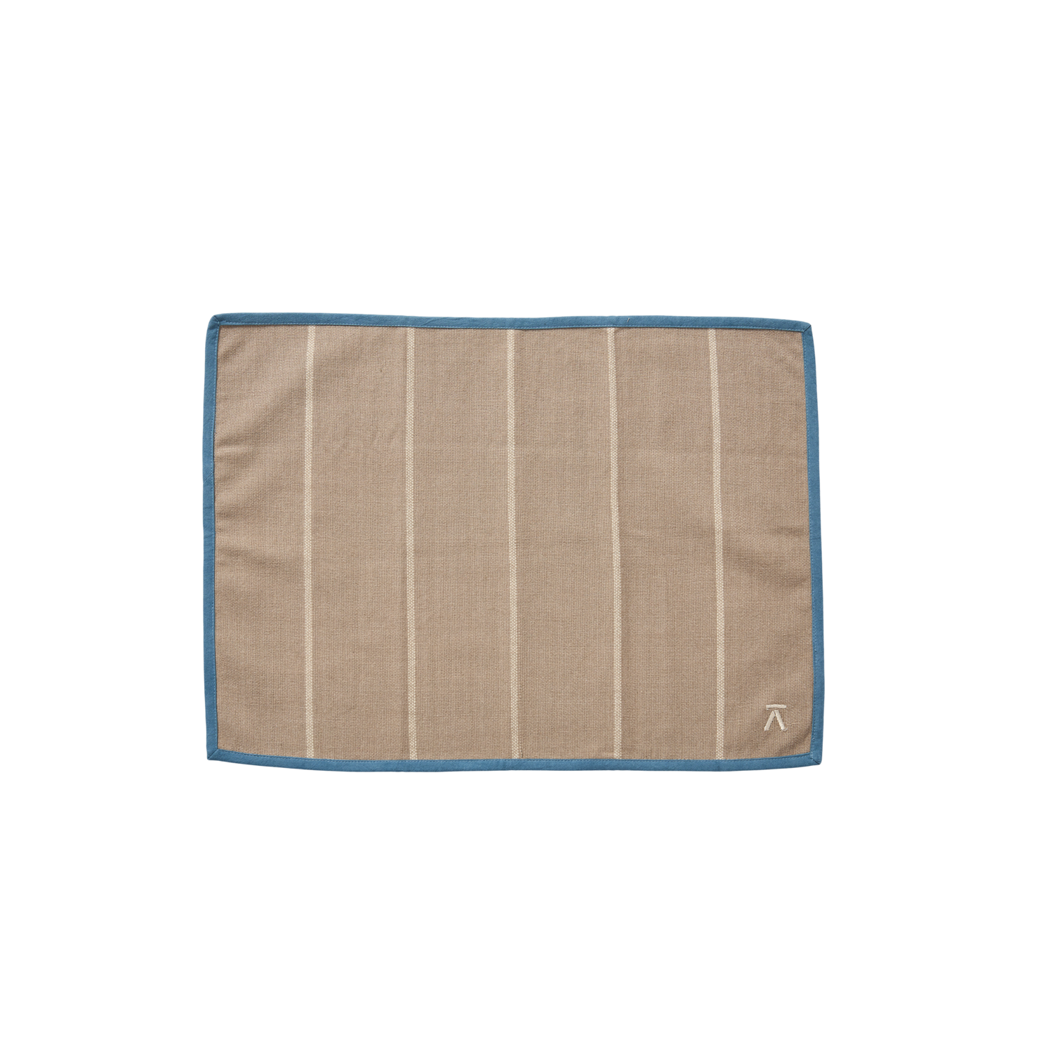 Andersen Furniture - Andersen Dækkeserviet - Oat/Beige/Blå, L50xB36 cm - 100% Økologisk Bomuld - Oat/Beige/Blå