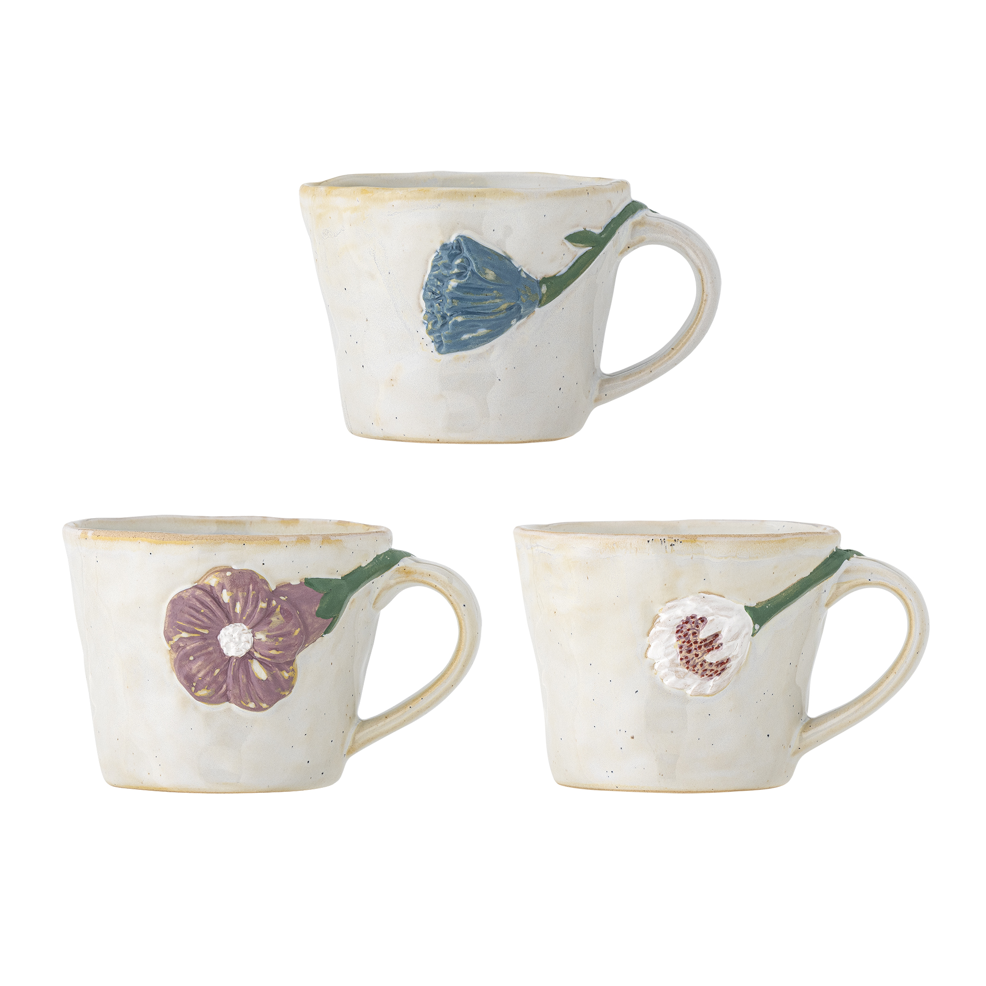 Bloomingville - Loua Kop, Grå, Stentøj, D9xH7,5 cm, Set of 3
