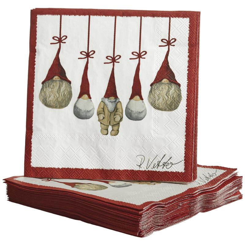 Nääsgränsgården - Papirservietter Santas 25x25cm