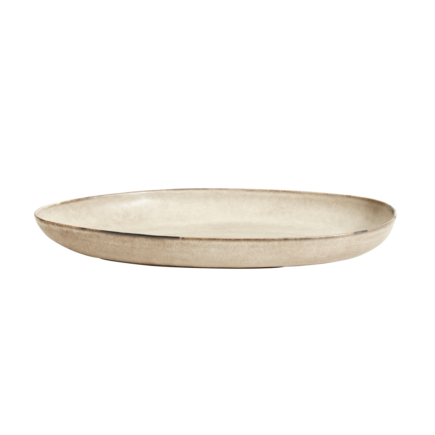 Muubs - Mame Fad Oval - L - Østers, L43xB24,9xH4,3 cm - Keramik - Østers