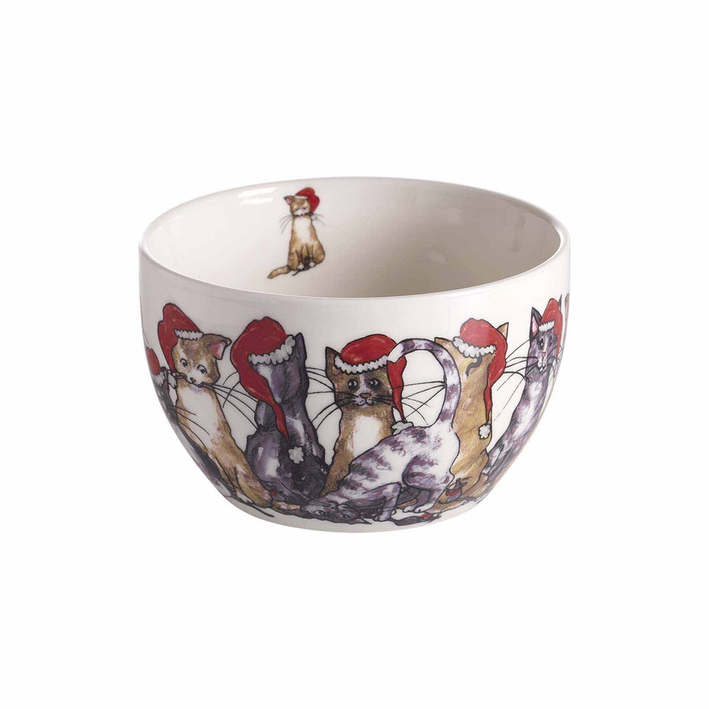 Nääsgränsgården - Bowl Santa Cats, Ø13cm, H.8,5cm, 70cl