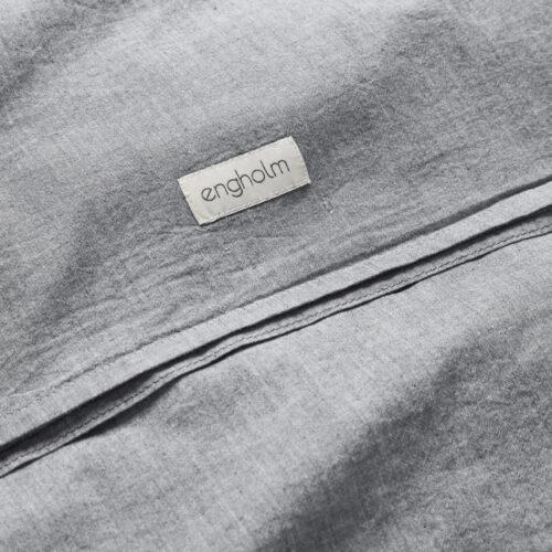 Sengesæt Recycled Chambray Mille 140x220cm, Dark Grey