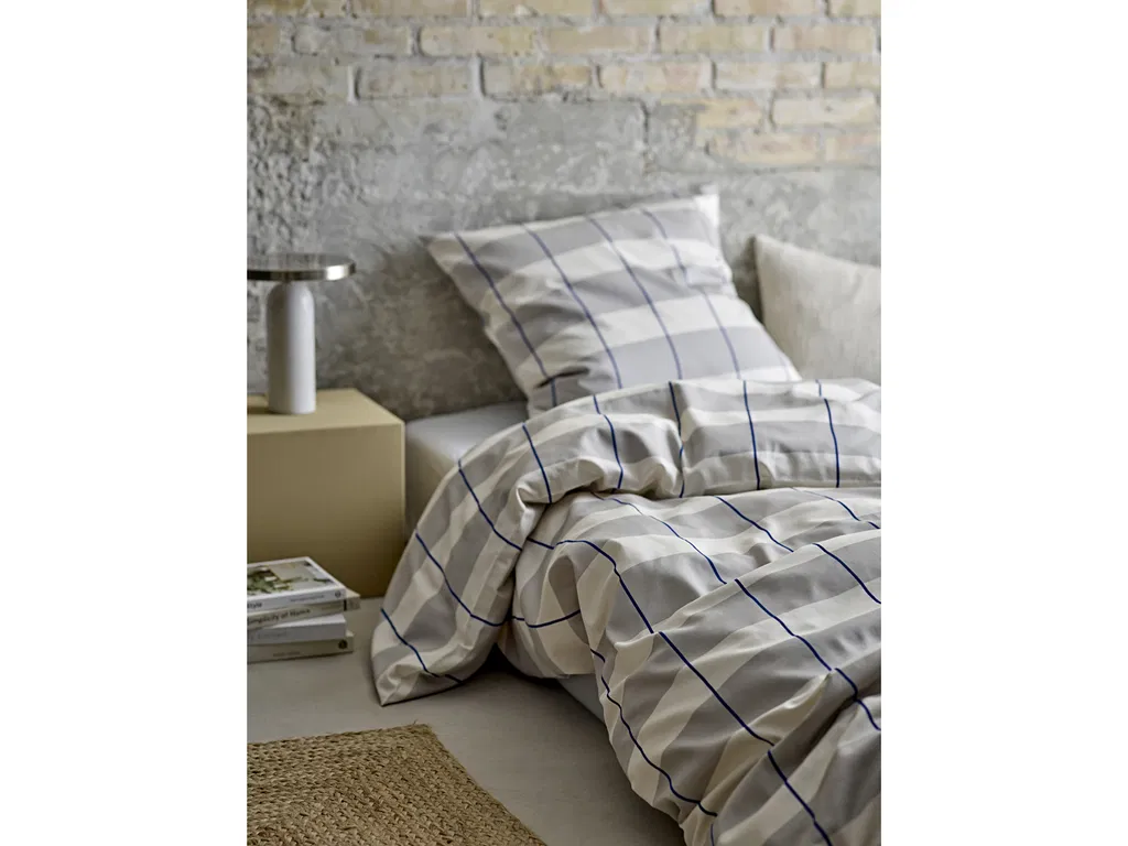 Södahl Sengetøj 140x200 cm Blocks Cloud grey