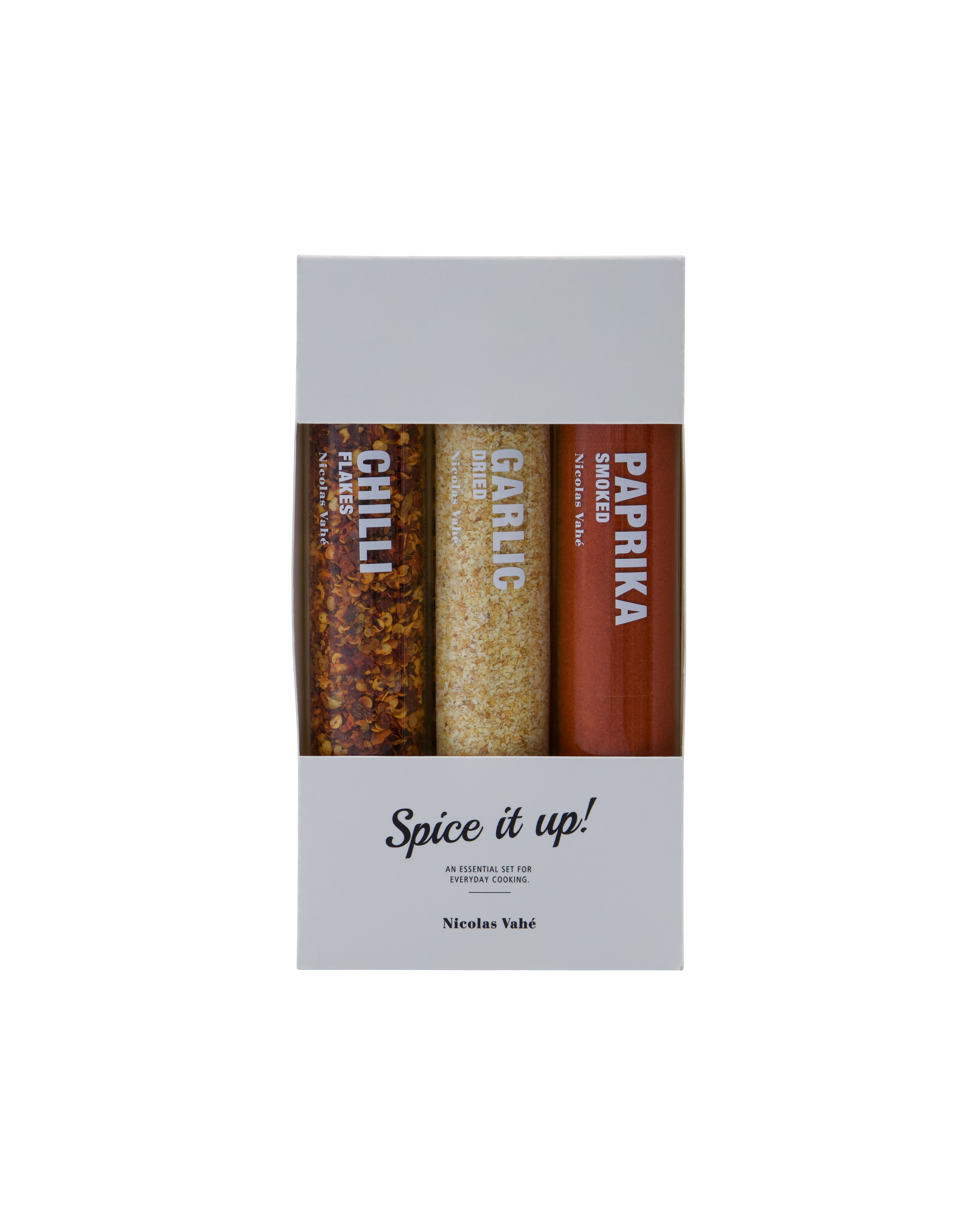 Nicolas Vahé - Spices, Chilli, garlic, smoked paprika, 45|65|55 g|g|g