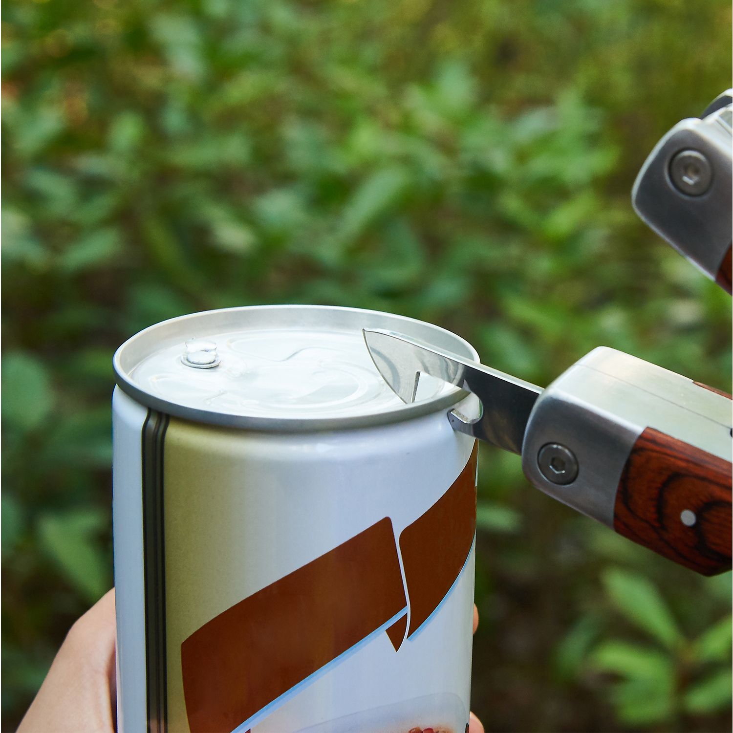 Laguiole Multi Værktøj i læder etui, Pakka træ