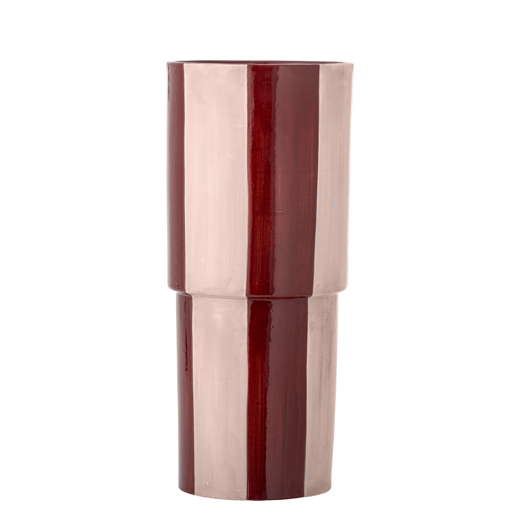 Bloomingville - Floki Vase, Rød, Stentøj, D14xH31 cm