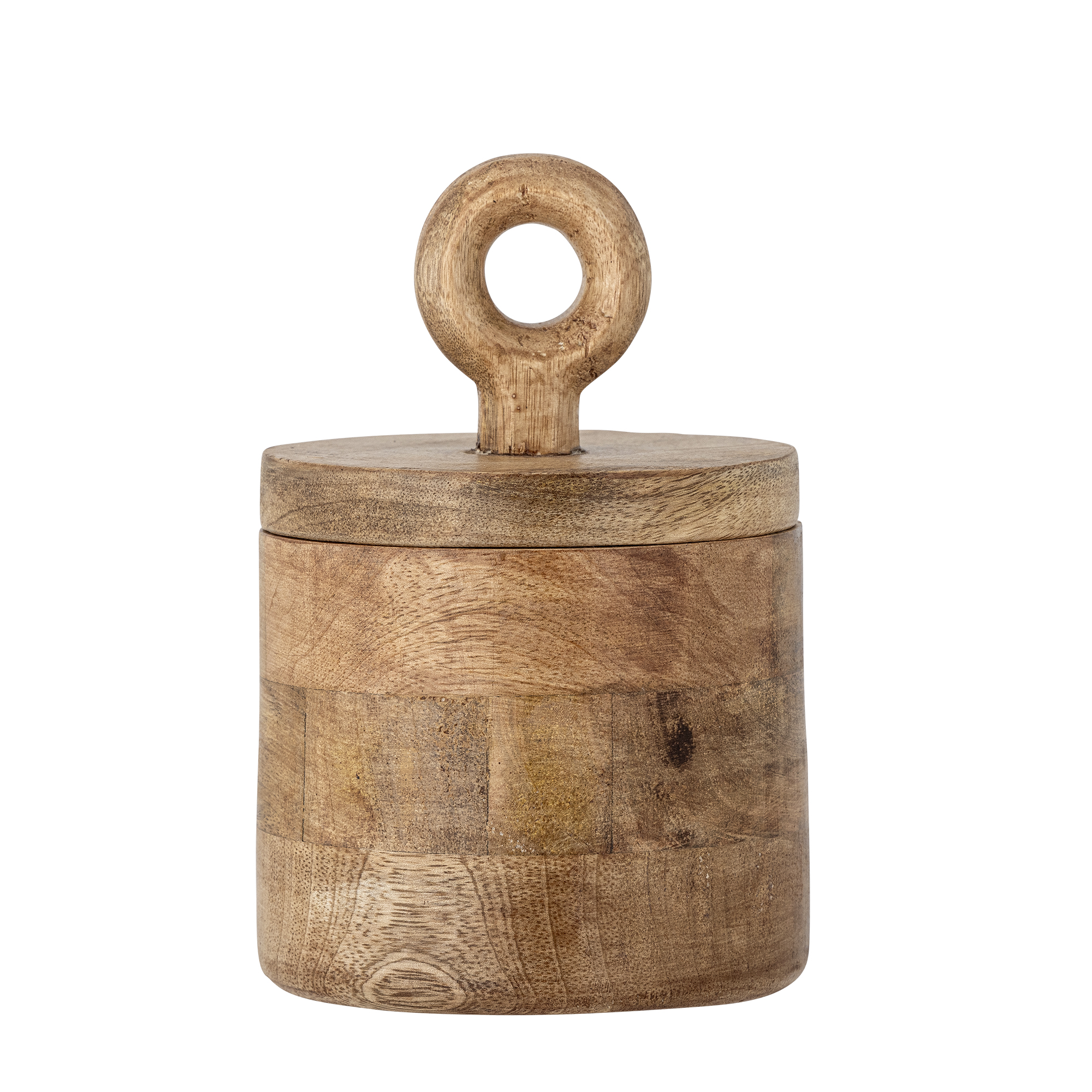 Bloomingville - Nonnie Krukke m/låg, Natur, FSC®100%, Mango, D11,5xH18 cm