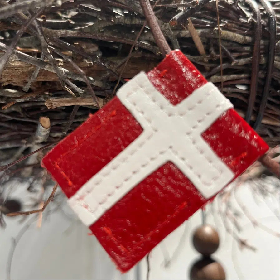MINI læderflag Dannebrog