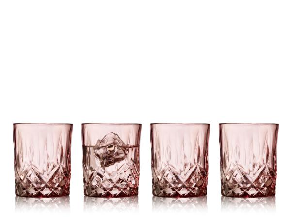 Lyngby Glas Sorrento Whiskyglas 32 cl 4 stk. Pink*