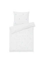 Juna - Daisy Sengetøj Baby 70x100 cm hvid/lys blå