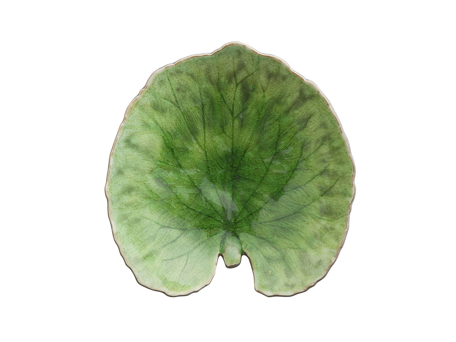 Costa Nova - Tallerken åkandeblad Riviera 18 x 17 cm Grøn/Sort Keramik