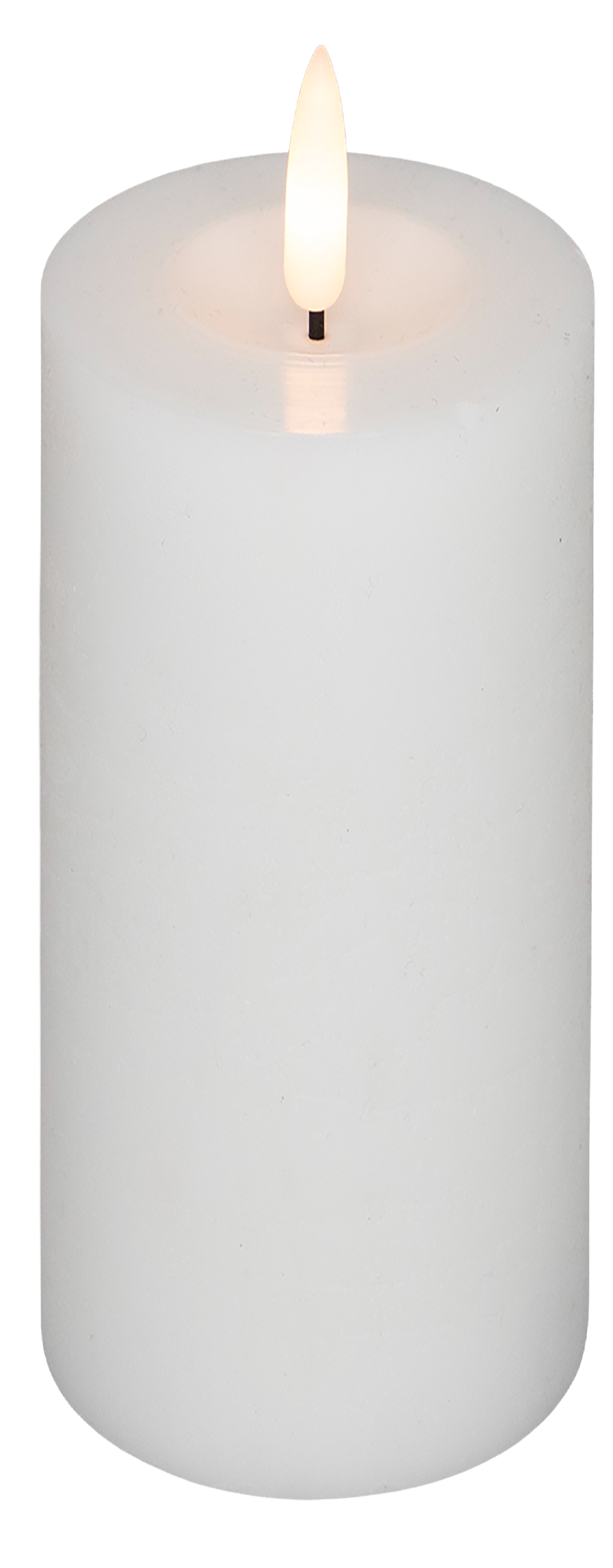 Skandi - LED Bloklys Ø6 cm - Hvid - H10 cm