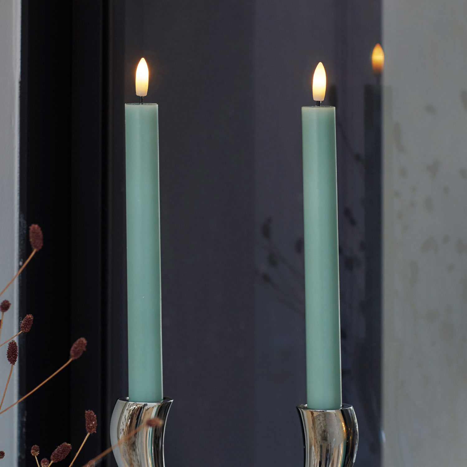 Sirius - Sille Krone 2 Stk. sæt, Ø2x25cm, Sandy Green