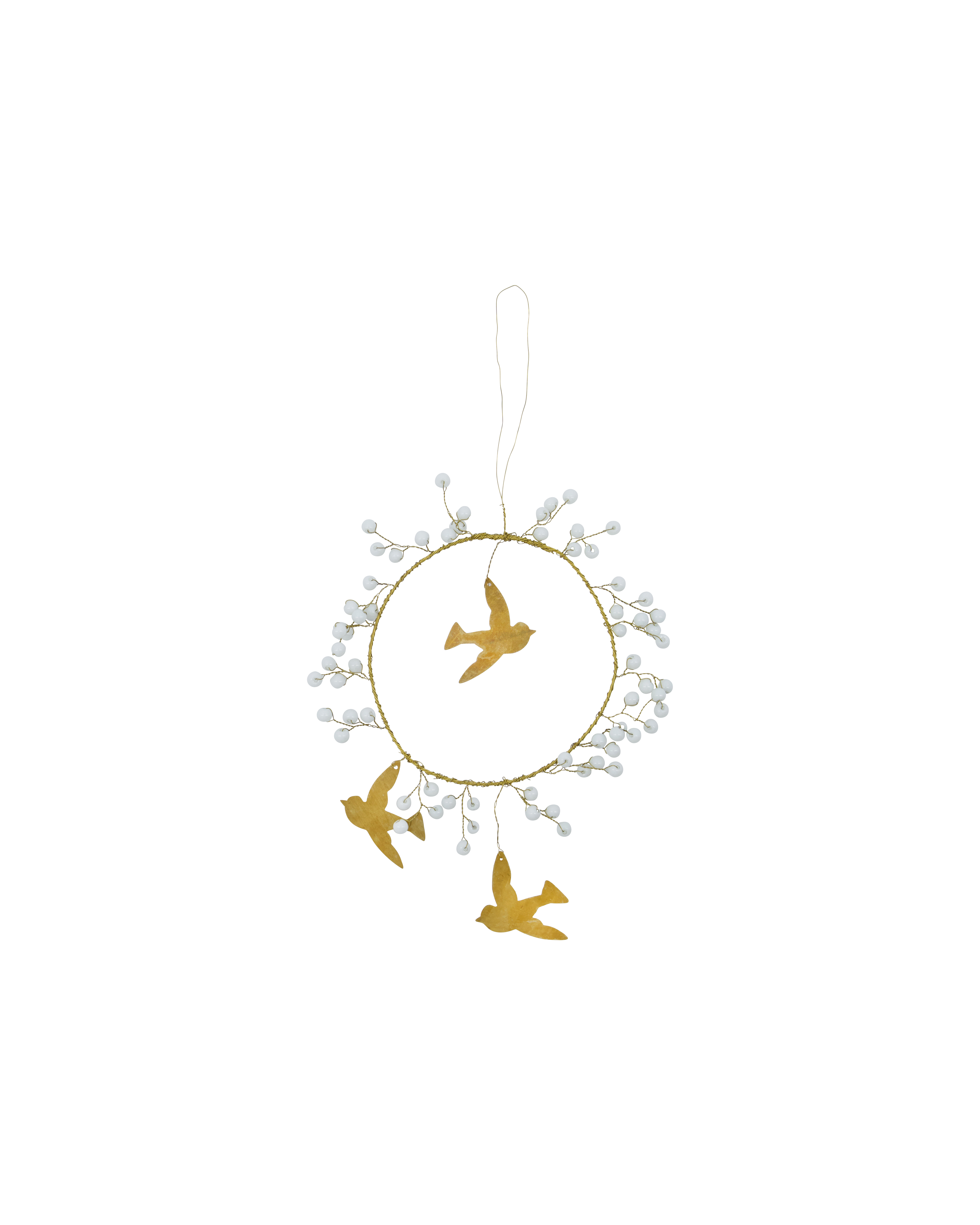 House Doctor - Julepynt, Bird, Hvid, Messing