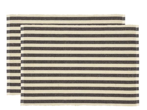 Södahl Statement Stripe Dækkeserviet 33 x 48 cm 2 stk. Ash