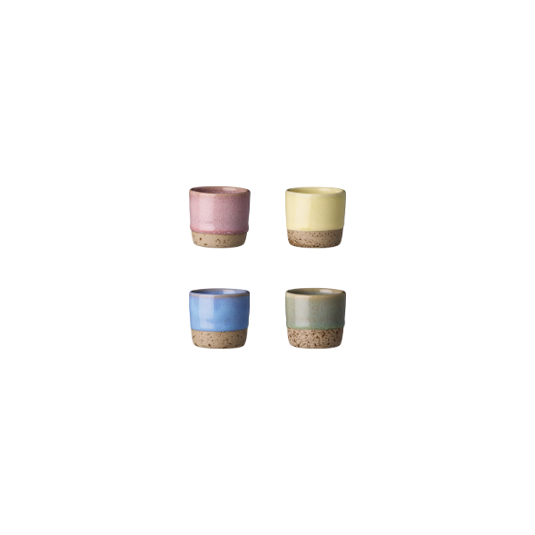 Aida - RAW Colour - mini kop 4 pak 5 cl. 1 x Greenish /Blueish/Yellowish/Roseish