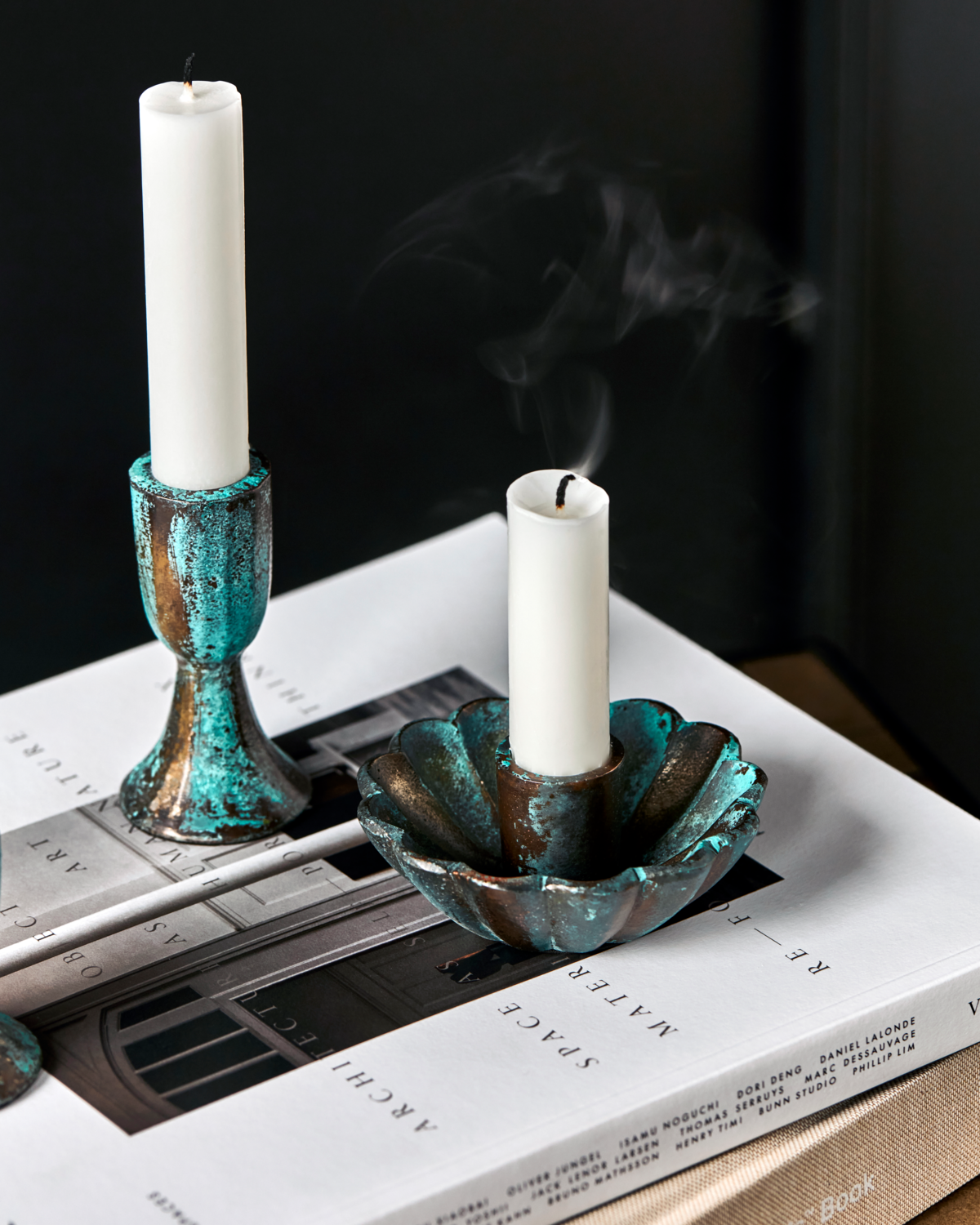 House Doctor - Lysestage, Pli, Antikgrøn